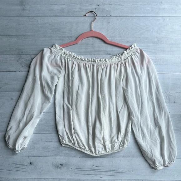 Brandy Melville Tops - Brandy Melville White Off the Shoulder Top OS